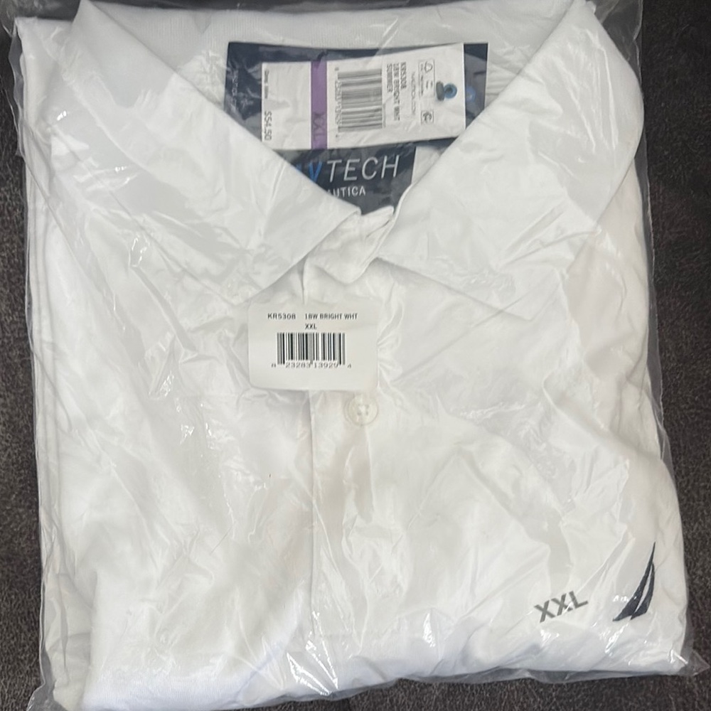 Nautica White Casual Button Down Shirt